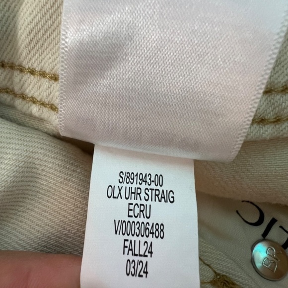 Banana Republic Jeans Womens 14 Ultra High Rise Straight Fit Cream Capsule Y2K - Picture 11 of 11